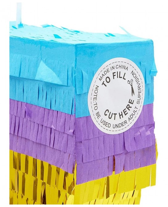 Small Rainbow Number 7 Pinata for Kids 7th Birthday Party Fiesta Decorations (11.8 x 16.75 x 3 In) $39.31 Piñatas