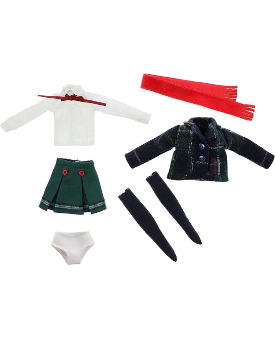 10 inch 1/6 Scale Student Series Ball Jointed Doll with Black Hair Wearing British Style School Uniform Socks Shoes 18 Flexib...