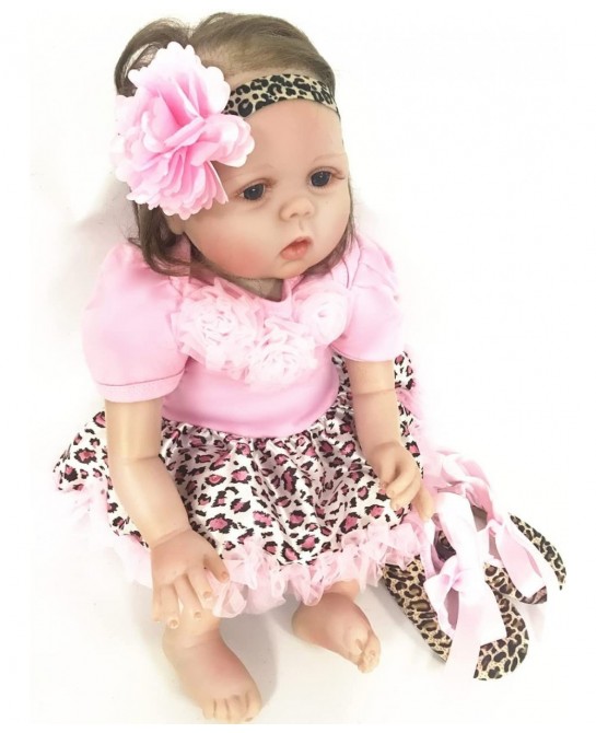 Pink Reborn Baby Dolls Clothes for 20-23 Inches Handmade Cotton Reborn Doll Baby Girl Clothing 3 Pieces Set $33.19 Doll Acces...