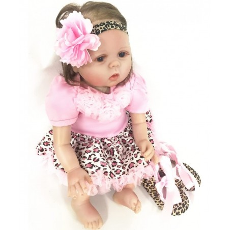Pink Reborn Baby Dolls Clothes for 20-23 Inches Handmade Cotton Reborn Doll Baby Girl Clothing 3 Pieces Set $33.19 Doll Acces...