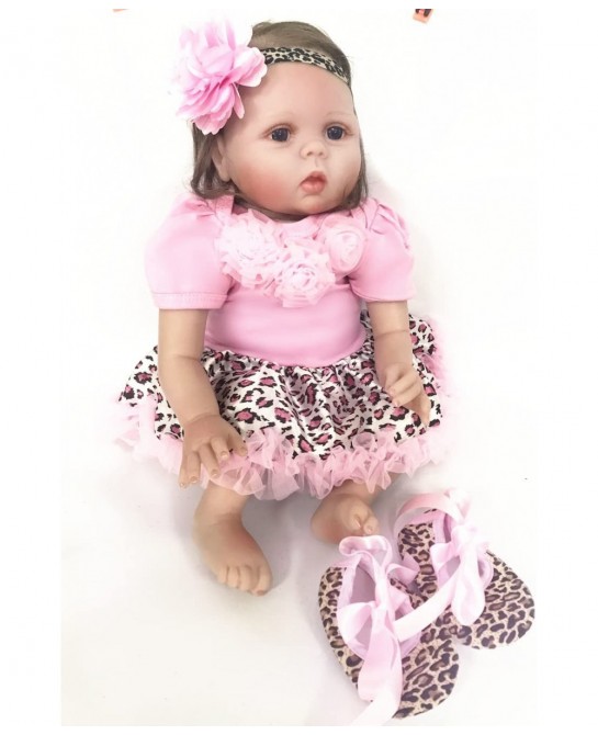 Pink Reborn Baby Dolls Clothes for 20-23 Inches Handmade Cotton Reborn Doll Baby Girl Clothing 3 Pieces Set $33.19 Doll Acces...