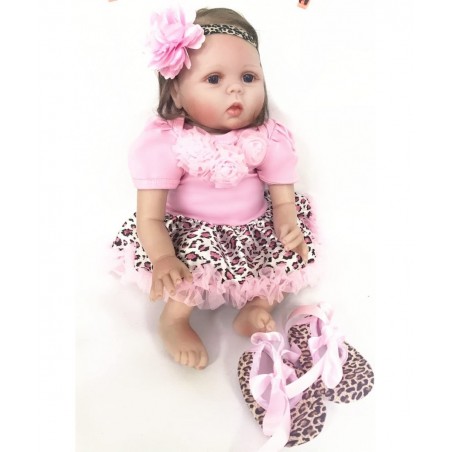 Pink Reborn Baby Dolls Clothes for 20-23 Inches Handmade Cotton Reborn Doll Baby Girl Clothing 3 Pieces Set $33.19 Doll Acces...