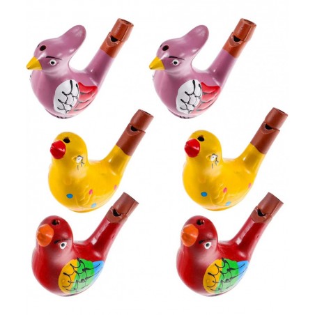 Ceramic Water Whistles Bird Noise Makers Whistles Mini Bird Whistles Toy Ceramic Bird Noise Makers for Kids Party Favors 6Pcs...