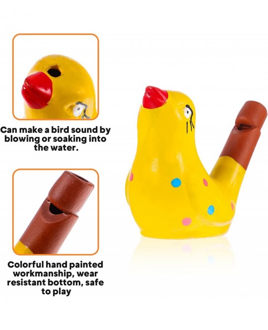 Ceramic Water Whistles Bird Noise Makers Whistles Mini Bird Whistles Toy Ceramic Bird Noise Makers for Kids Party Favors 6Pcs...