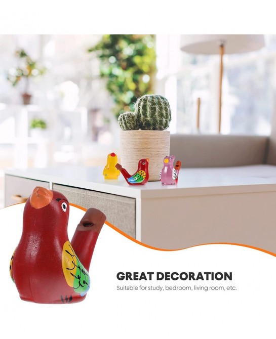 Ceramic Water Whistles Bird Noise Makers Whistles Mini Bird Whistles Toy Ceramic Bird Noise Makers for Kids Party Favors 6Pcs...