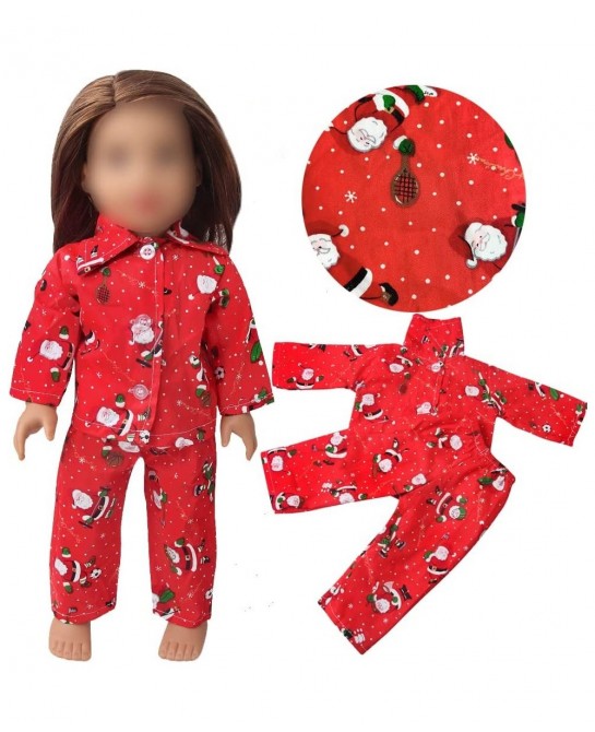 18Inch Doll Clothes for 18' Girl Dolls - Christmas Pajamas Girls Tree Jammies Children PJs Gift Set for 18 inch Dolls(Green) ...
