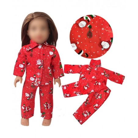 18Inch Doll Clothes for 18' Girl Dolls - Christmas Pajamas Girls Tree Jammies Children PJs Gift Set for 18 inch Dolls(Green) ...