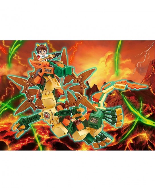 Building Block Robot Set Robot Vehicle MAZN Dragon Hayate NO OROCHI REI Toy for Kids Building Block Set Toy Gift for Kids Gen...
