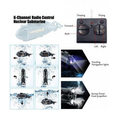 Mini Remote Control Nuclear Submarine Toy RC Boat Electronic Water Kids Birthday Gifts (Blue) $48.60 Remote & App Controlled ...