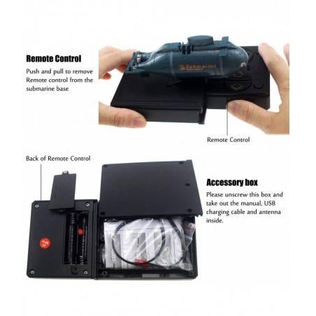 Mini Remote Control Nuclear Submarine Toy RC Boat Electronic Water Kids Birthday Gifts (Blue) $48.60 Remote & App Controlled ...