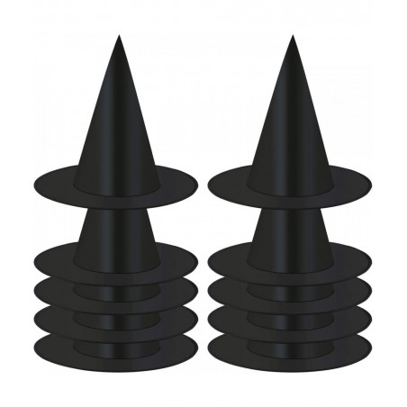10 Pieces Halloween Witch Hat Wizard Hat Halloween Costume Accessory for Holiday Halloween Christmas Party Black $16.06 Kids'...