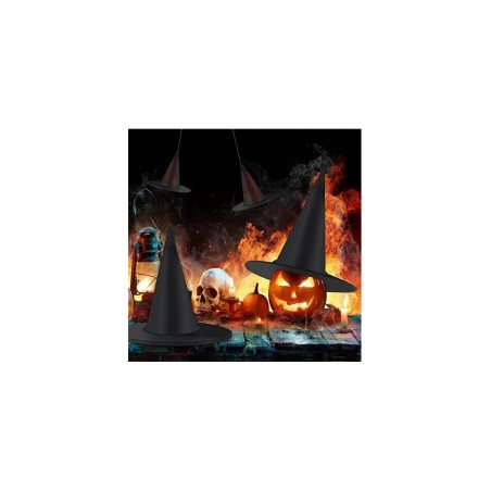 10 Pieces Halloween Witch Hat Wizard Hat Halloween Costume Accessory for Holiday Halloween Christmas Party Black $16.06 Kids'...
