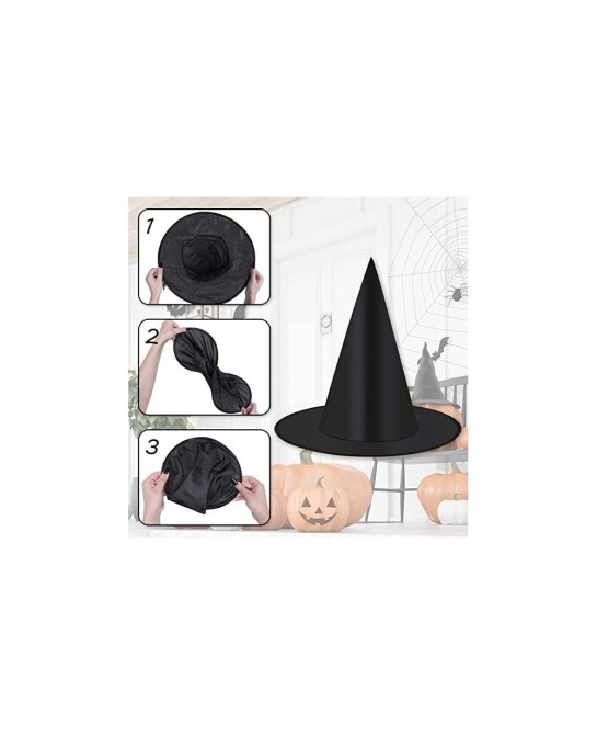 10 Pieces Halloween Witch Hat Wizard Hat Halloween Costume Accessory for Holiday Halloween Christmas Party Black $16.06 Kids'...
