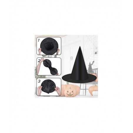 10 Pieces Halloween Witch Hat Wizard Hat Halloween Costume Accessory for Holiday Halloween Christmas Party Black $16.06 Kids'...