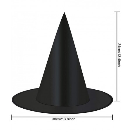 10 Pieces Halloween Witch Hat Wizard Hat Halloween Costume Accessory for Holiday Halloween Christmas Party Black $16.06 Kids'...