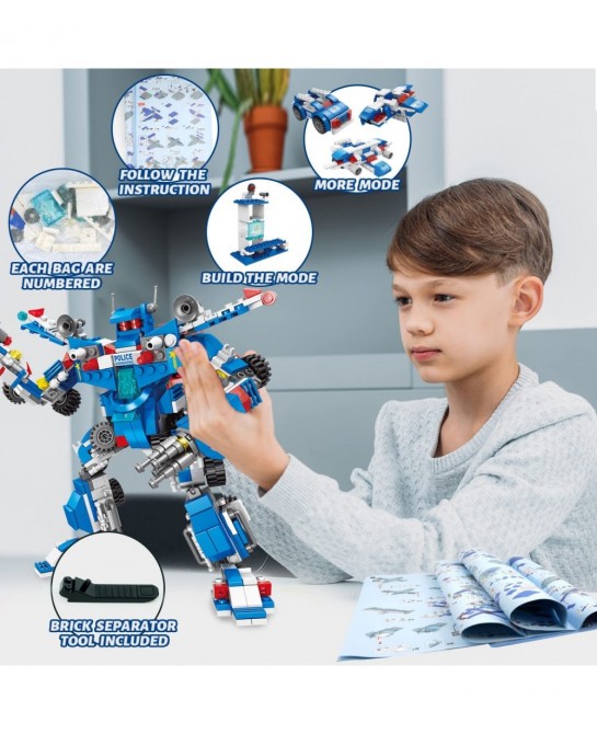 STEM Building Toys for Boys Age 8-12 Erector Set Building Blocks for 6-8 Year Old Boys Educational Build a Robot Truck Kit Co...