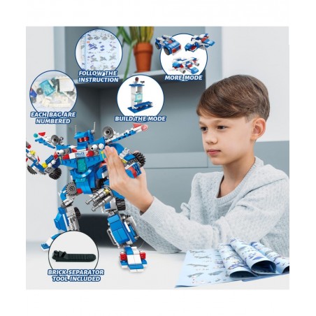 STEM Building Toys for Boys Age 8-12 Erector Set Building Blocks for 6-8 Year Old Boys Educational Build a Robot Truck Kit Co...