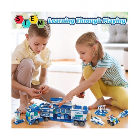 STEM Building Toys for Boys Age 8-12 Erector Set Building Blocks for 6-8 Year Old Boys Educational Build a Robot Truck Kit Co...