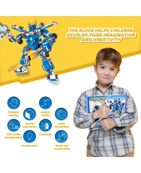 STEM Building Toys for Boys Age 8-12 Erector Set Building Blocks for 6-8 Year Old Boys Educational Build a Robot Truck Kit Co...