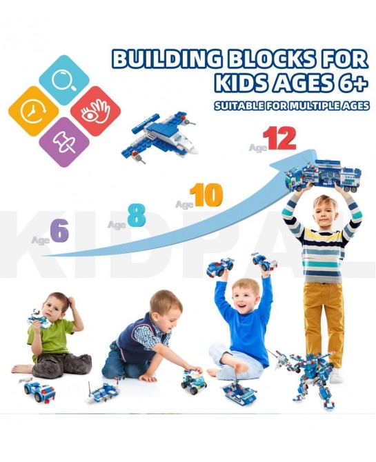 STEM Building Toys for Boys Age 8-12 Erector Set Building Blocks for 6-8 Year Old Boys Educational Build a Robot Truck Kit Co...