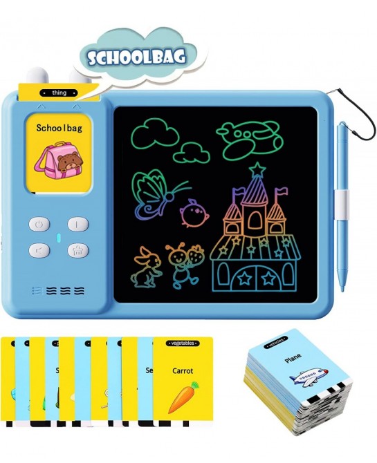 Talking Flash Cards Education Toys LCD Drawing Tablet Montessori Sensory Learning Toys for 1 2 3 4 5 6 Toddlers 224 Sight Wor...