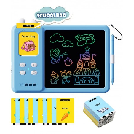 Talking Flash Cards Education Toys LCD Drawing Tablet Montessori Sensory Learning Toys for 1 2 3 4 5 6 Toddlers 224 Sight Wor...