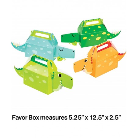 (8 Pack) Dino Jurassic Birthday Party Plastic Loot Treat Candy Favor Box (Plus Party Planning Checklist by Mikes Super Store)...
