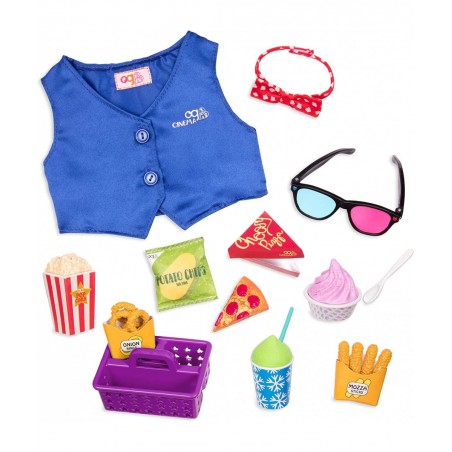 Cinema Snacks with Play Food Accessory Set for 18" Dolls $30.31 Doll Playsets