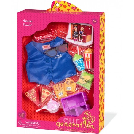 Cinema Snacks with Play Food Accessory Set for 18" Dolls $30.31 Doll Playsets