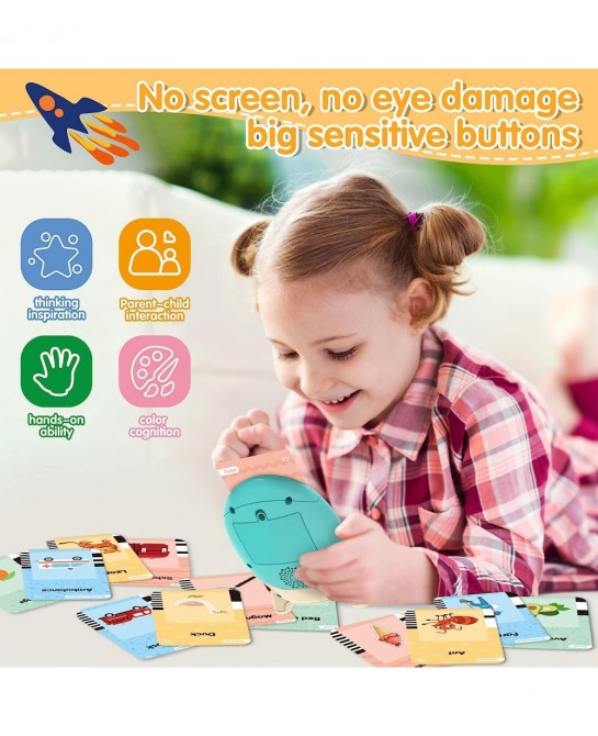 Learning Talking Flash Cards for Toddler - Sensory Toy for Autistic Children Language Toys for Boys Interactive Toy Speech Th...