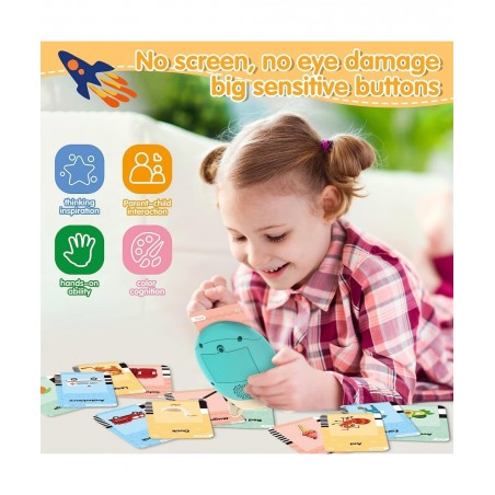 Learning Talking Flash Cards for Toddler - Sensory Toy for Autistic Children Language Toys for Boys Interactive Toy Speech Th...