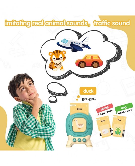 Learning Talking Flash Cards for Toddler - Sensory Toy for Autistic Children Language Toys for Boys Interactive Toy Speech Th...