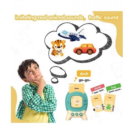 Learning Talking Flash Cards for Toddler - Sensory Toy for Autistic Children Language Toys for Boys Interactive Toy Speech Th...