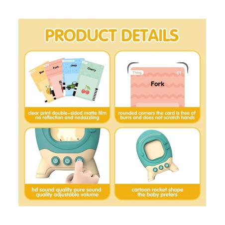 Learning Talking Flash Cards for Toddler - Sensory Toy for Autistic Children Language Toys for Boys Interactive Toy Speech Th...