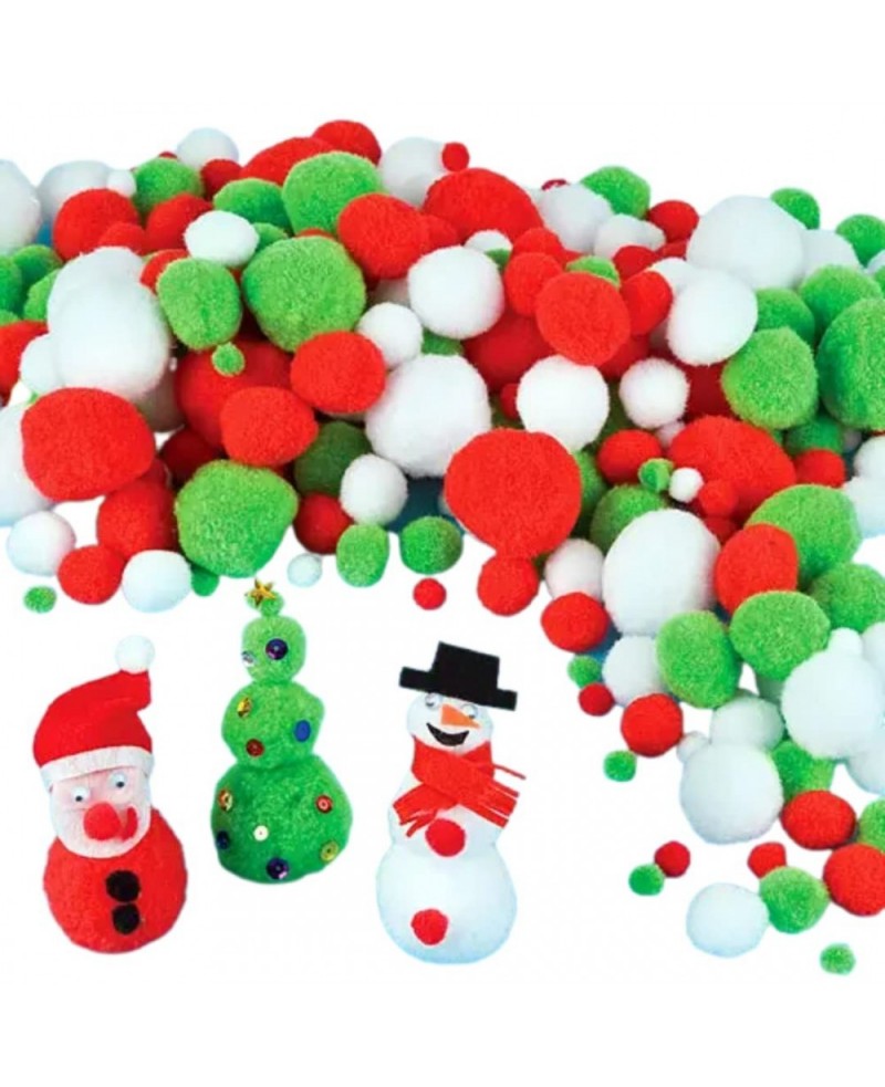 EX6682 Christmas Pom Poms - Pack of 210 Ideal for Kids' Arts and Crafts Gifts Keepsakes $16.49 Kids' Drawing & Writing Boards