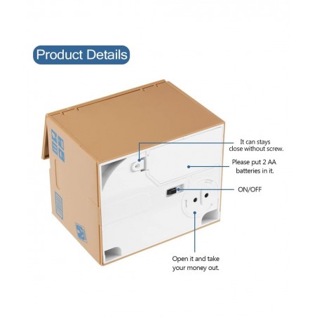 Stealing Piggy Bank Automatic Stole Coin Piggy Bank Money Saving Box Coin Bank (Panda) $25.48 Kids' Money Banks