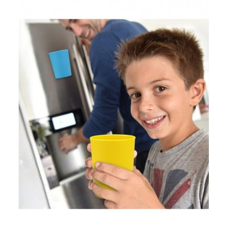 Magnetic Hanging Cups for Toddlers Kids and Adults Hanging Plastic Cup on Fridge or Watercooler for Independent Drinkers (MIX...