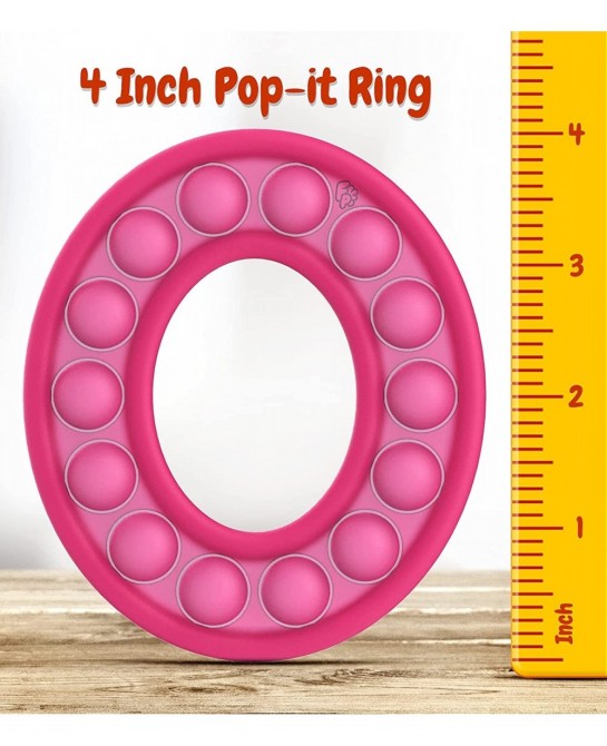 Pop It Fidget Toy (5 Pack) Sensory Push Bubble Circle Pop Its for Stress Relief/ Anxiety/ ADHD/ Autism Popit for Adults and K...