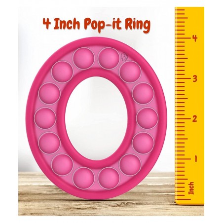 Pop It Fidget Toy (5 Pack) Sensory Push Bubble Circle Pop Its for Stress Relief/ Anxiety/ ADHD/ Autism Popit for Adults and K...