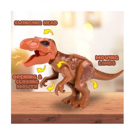 Roaring T-rex Dinosaur Toy for Kids Build Your Own Dinosaur Block Figure Features Sounds and Includes Assembly Instructions D...