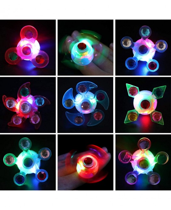 Children's toys for 2-3 years old 25 luminous rings rotating sparkling rings for children boys and girls to relieve stress bi...