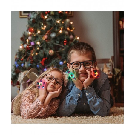 Children's toys for 2-3 years old 25 luminous rings rotating sparkling rings for children boys and girls to relieve stress bi...
