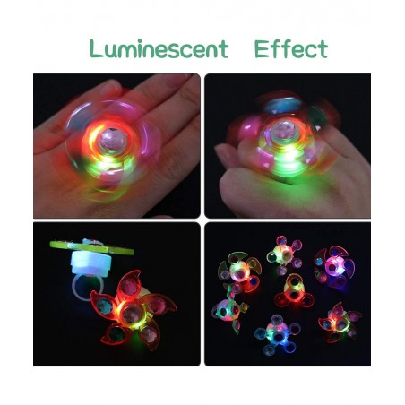Children's toys for 2-3 years old 25 luminous rings rotating sparkling rings for children boys and girls to relieve stress bi...