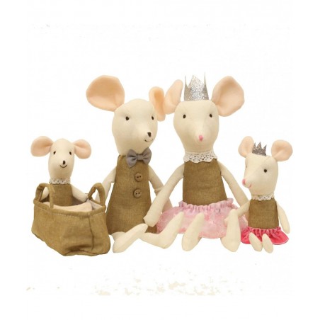Mouse Family Dolls Stuffed Animal Toy Birthday Gift Mini Plush Toy Brown $81.73 Stuffed Animals & Teddy Bears
