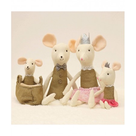 Mouse Family Dolls Stuffed Animal Toy Birthday Gift Mini Plush Toy Brown $81.73 Stuffed Animals & Teddy Bears