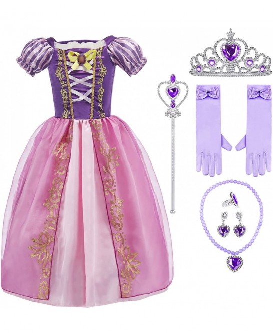 TPMG Princess Rapunzel Dress Tiara for Girls 3T-8Y Kids Halloween Costume Tangled Dress Up Clothes Pretend Play Birthday $31....