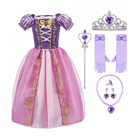 TPMG Princess Rapunzel Dress Tiara for Girls 3T-8Y Kids Halloween Costume Tangled Dress Up Clothes Pretend Play Birthday $31....