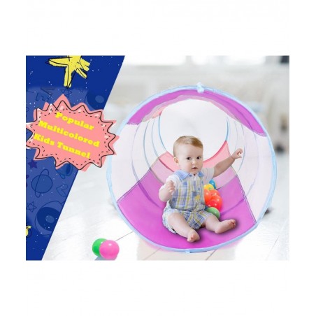 Kids Play Tunnel 5-ft Pop Up Crawling Tunnel Toy Tent for Toddlers Girls Boys Cat or Dogs Indoor and Outdoor Toys or Gifts (P...