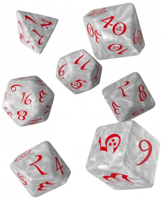 Classic RPG Pearl & Red Dice Set $14.15 Game Accessories
