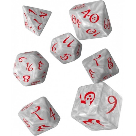Classic RPG Pearl & Red Dice Set $14.15 Game Accessories